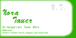 nora tauer business card